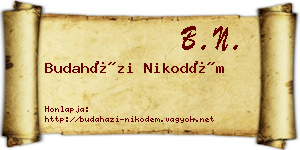 Budaházi Nikodém névjegykártya